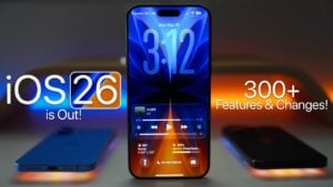 Liquid Glass design in iOS 26 showcasing dynamic refractions and polished app icons