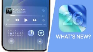 Liquid Glass design in iOS 26 showcasing dynamic light refraction effects