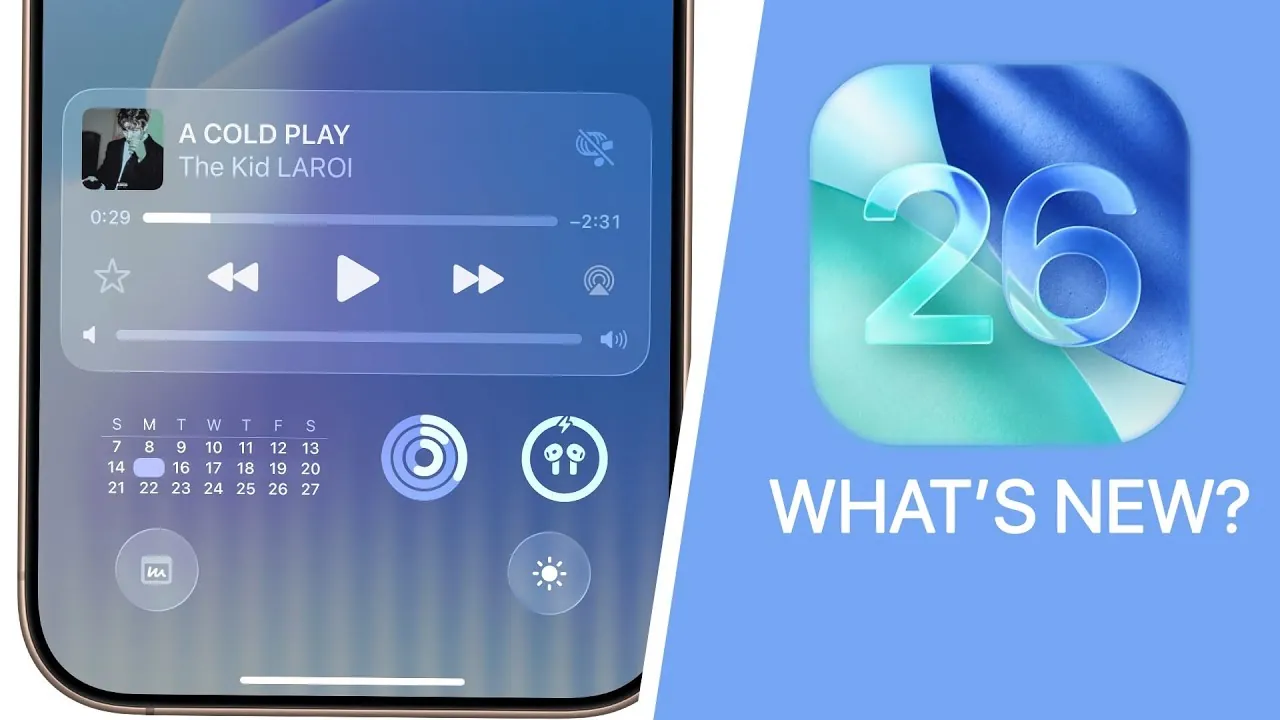 Customizable lock screen with 3D-like wallpapers and adaptive widgets in iOS 26