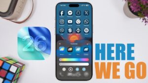 iOS 26 RC home screen customization with tinted app icons