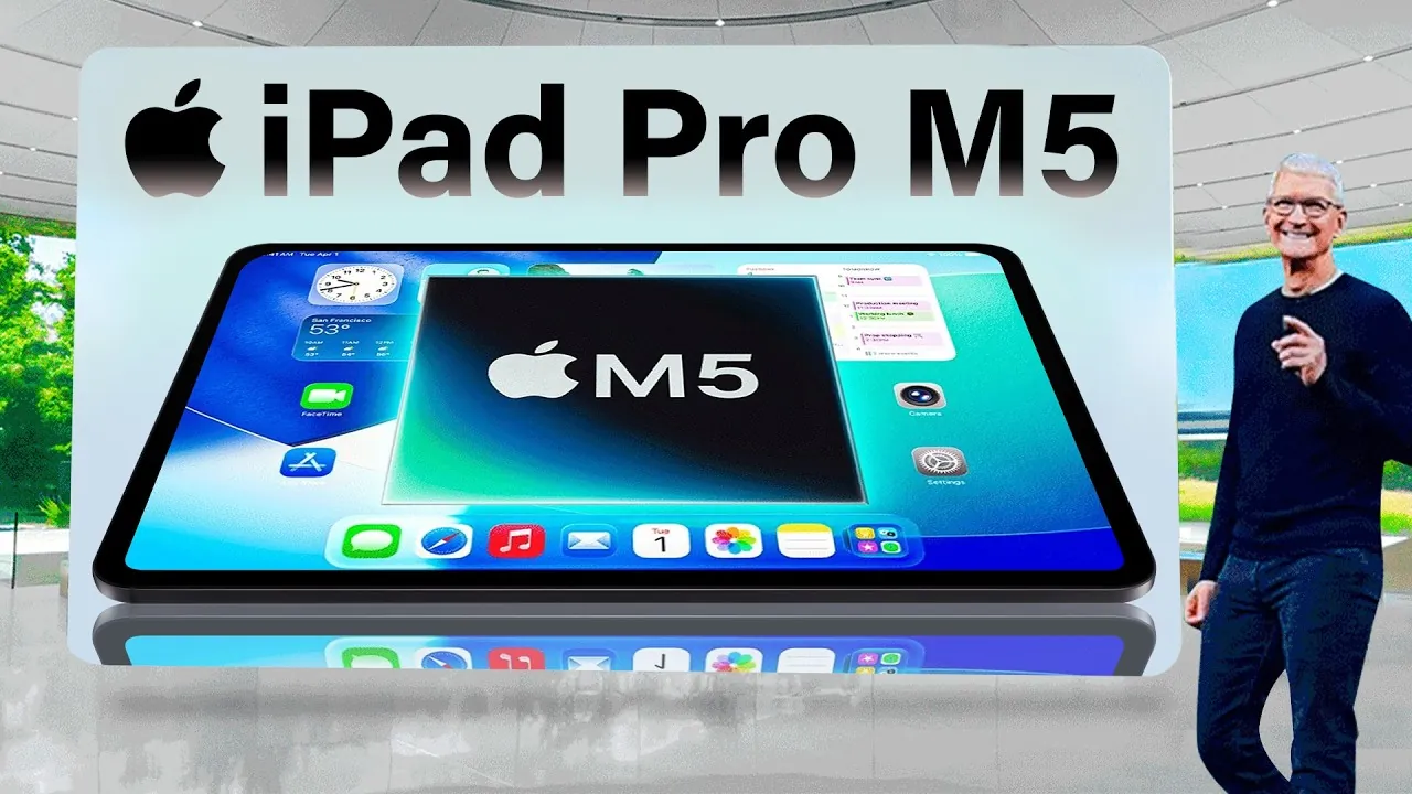 Close-up of the iPad Pro 2025’s vibrant tandem OLED display