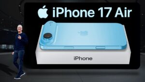 Ultra-thin titanium design of the iPhone 17 Air in multiple colors