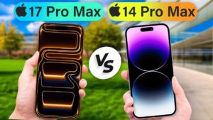 iPhone 17 Pro Max and iPhone 14 Pro Max side-by-side comparison