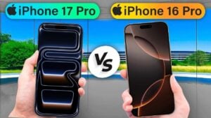 iPhone 17 Pro and iPhone 16 Pro side-by-side comparison of features