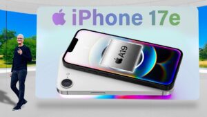 iPhone 17e budget smartphone design with familiar notch and 6.1-inch display