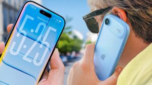 iPhone Air showcasing its ultra-thin titanium frame and sleek design