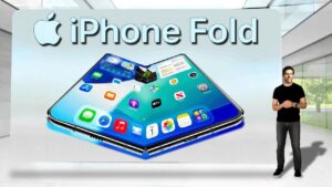 iPhone Fold design leak showcasing book-style foldable display