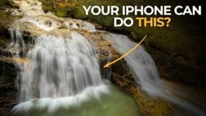 iPhone capturing a stunning long-exposure photo of light trails
