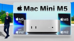 Mac Mini M5 showcasing rumored performance upgrades and design changes