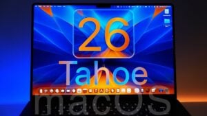 macOS 26 Tahoe showcasing the Liquid Glass design and unified iconography