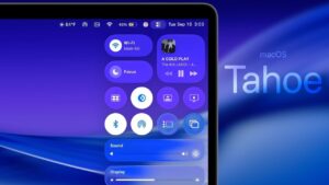 macOS Tahoe Liquid Glass design showcasing sleek and modern interface