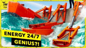 Onshore wave energy system using coastal infrastructure for clean power