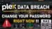 Graphic showing Plex security breach and data risk warning