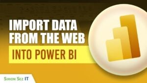 Power BI interface showing web data integration process