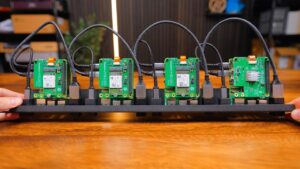 Raspberry Pi 5 devices configured as a Docker Swarm cluster