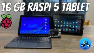 Raspberry Pi 5 tablet setup with RasPad 4 case and touchscreen