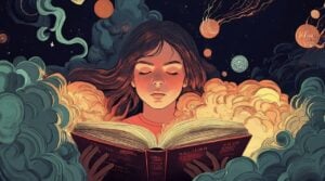 Person using intentional reading strategies to navigate AI content