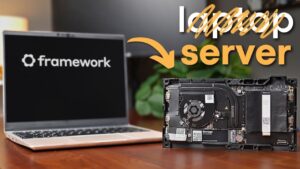 Repurposed Framework laptop motherboard used in a DIY project