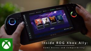 The ROG Xbox Ally handheld gaming console with PC-level performance