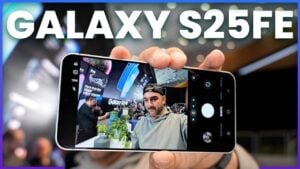 Samsung Galaxy S25 FE showcasing its sleek design and color options