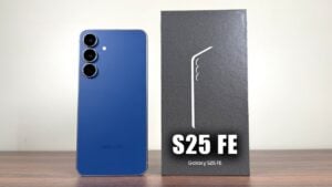 Samsung Galaxy S25 FE unboxed with key features highlighted