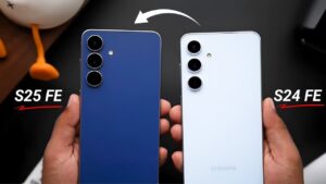 Samsung Galaxy S25 FE vs S24 FE side-by-side comparison image