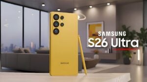 Samsung Galaxy S26 Ultra showcasing its sleek minimalist design