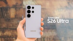 Samsung Galaxy S26 Ultra showcasing its sleek and ergonomic design