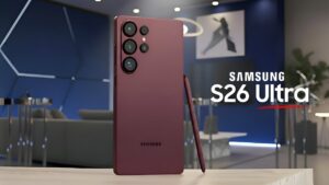 Samsung Galaxy S26 Ultra showcasing advanced OLED display technology