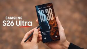 Samsung Galaxy S26 Ultra showcasing its sleek design and rumored features