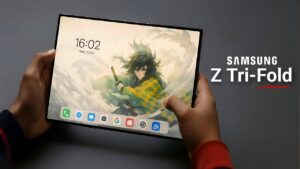 Samsung Galaxy Z Trifold showcasing its trifolding display design