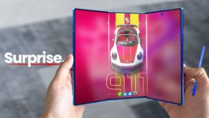 Samsung Galaxy Z Trifold showcasing its dual-hinge foldable design