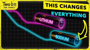 Illustration of sodium-ion battery technology for sustainable energy storage