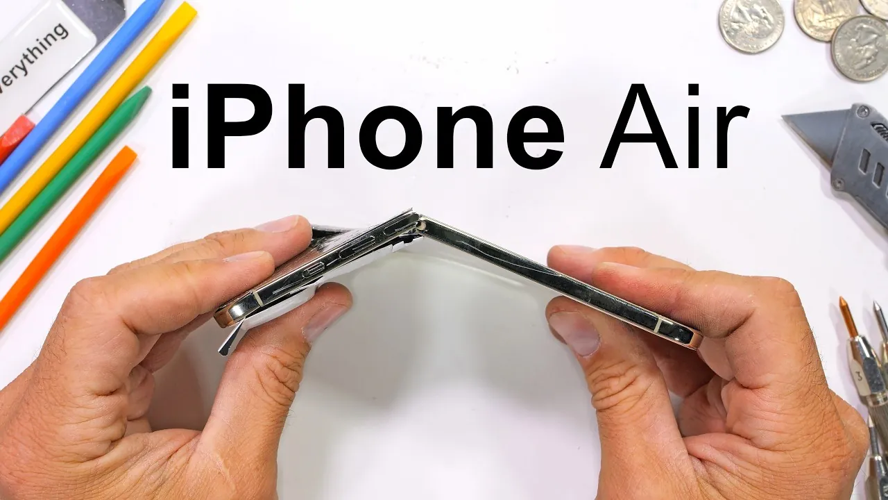 Ultra-thin iPhone Air design featuring recycled titanium and premium aesthetics