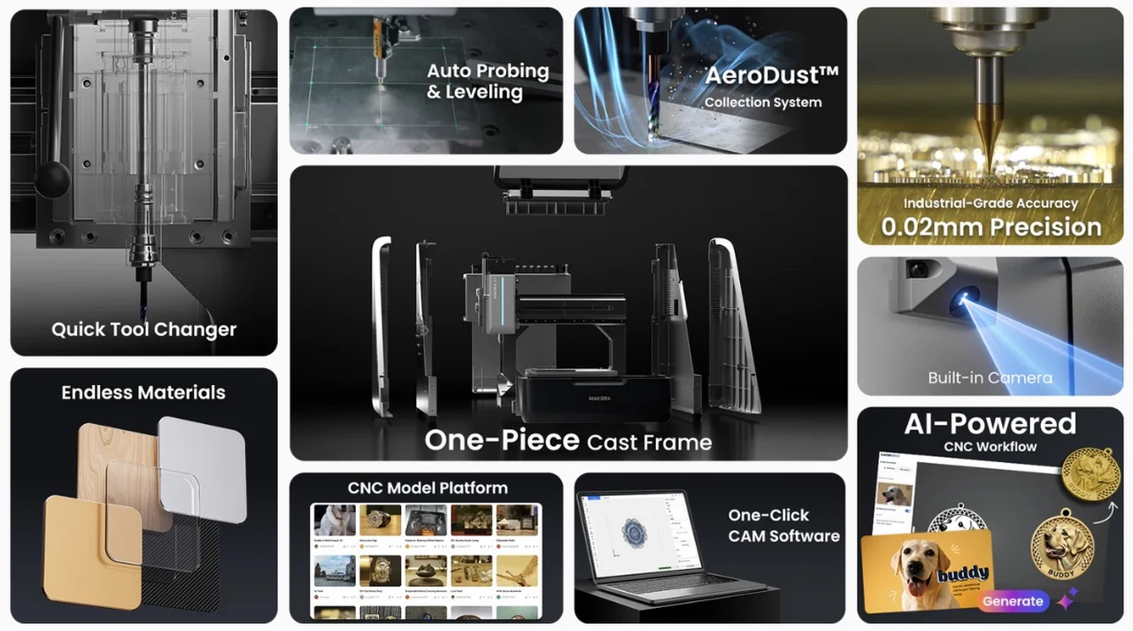 Makera Z1 Desktop CNC features