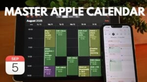 Apple Calendar interface showing a well-organized daily schedule