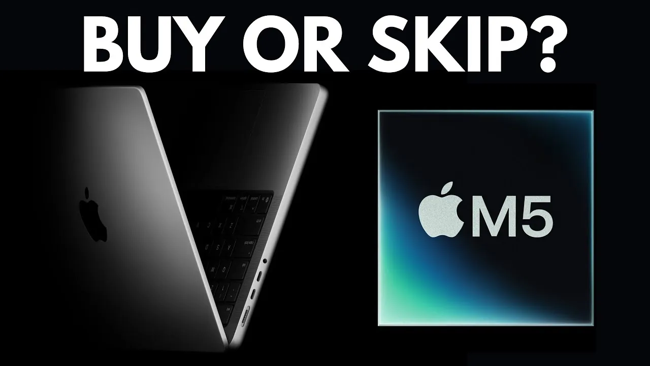 Close-up of Apple’s M5 chip highlighting GPU and CPU improvements