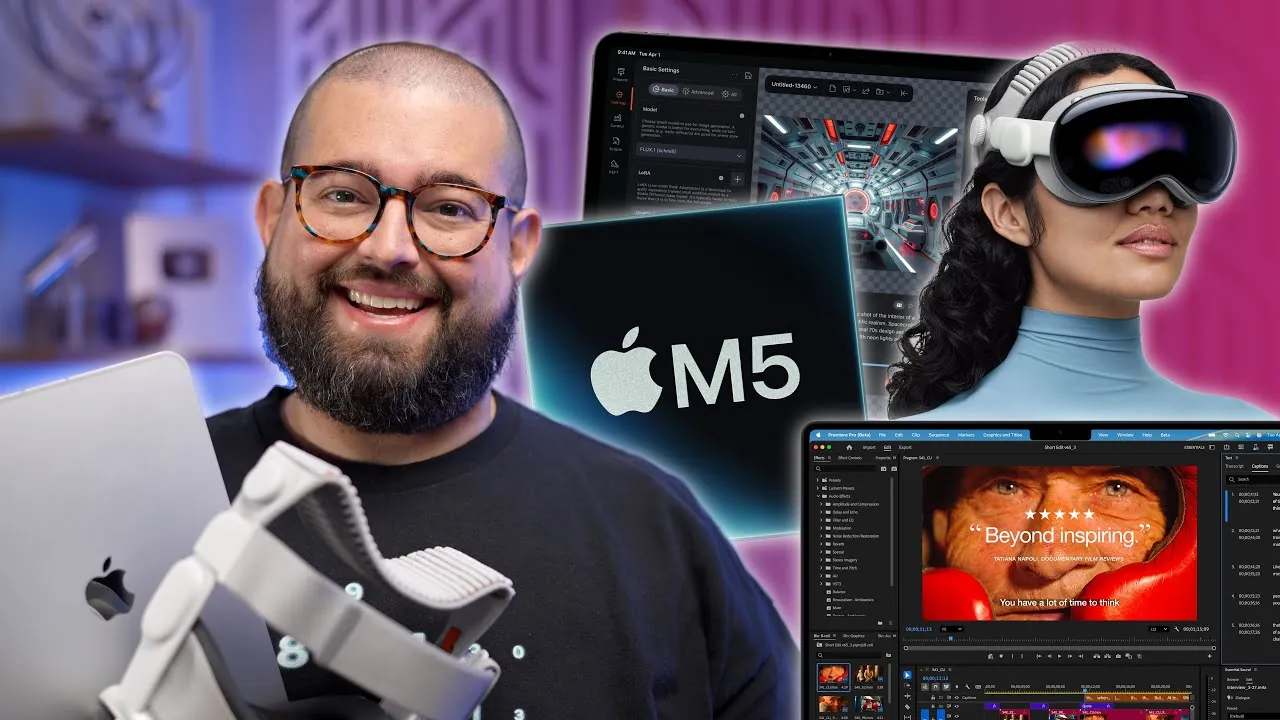 Close-up of Apple M5 chip powering the latest devices