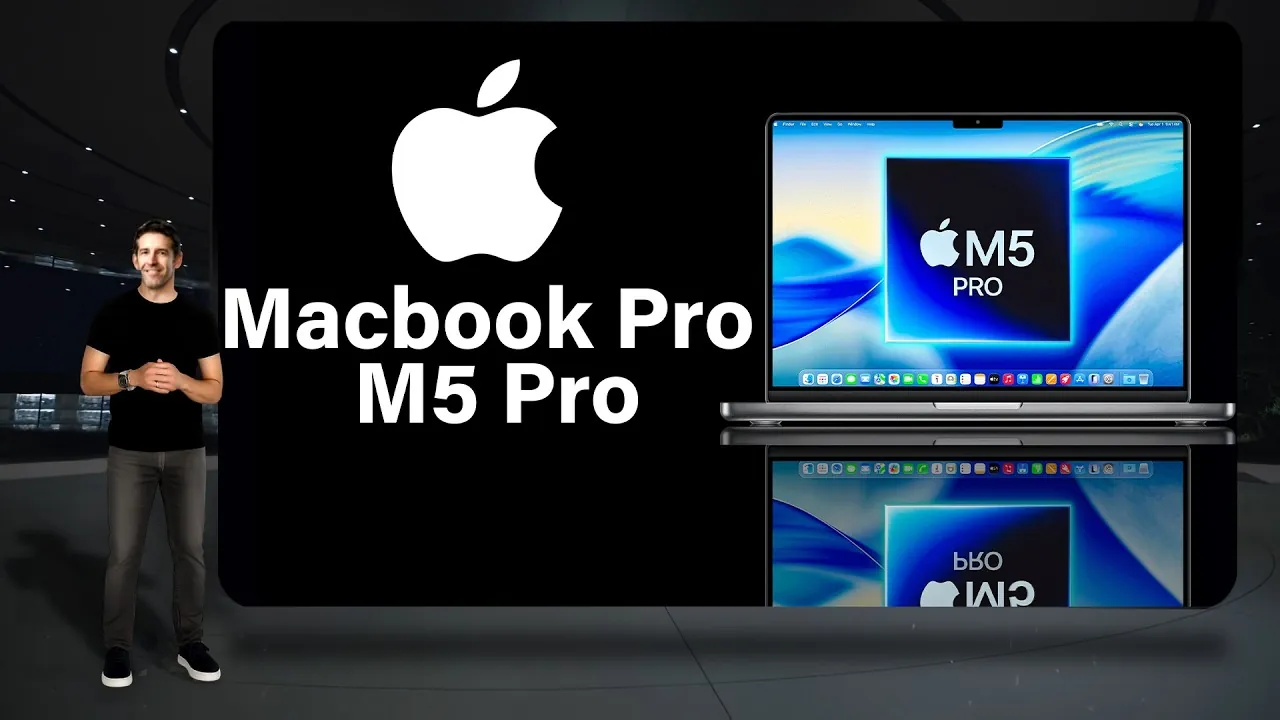 Close-up of Apple’s M5 Pro and M5 Max chip architecture