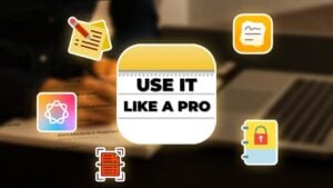 Apple Notes interface showcasing its productivity features in 2025