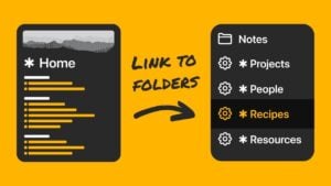 A guide showing how to create custom shortcuts for Apple Notes folders