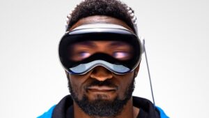 Apple Vision Pro 2 mixed reality headset showcasing its sleek design