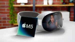 Apple Vision Pro M5 headset showcasing advanced spatial computing features