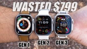 Apple Watch Ultra 3 compared to Ultra 2 and Ultra 1 for key features
