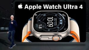 Leaked design of the Apple Watch Ultra 4 showcasing a slimmer profile