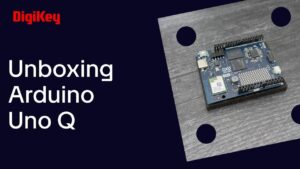 Close-up of the Arduino Uno Q board showcasing its dual-processor architecture