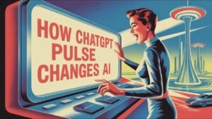 Illustration of ChatGPT Pulse showcasing proactive AI personalization