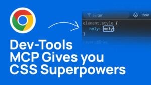 Chrome DevTools MCP Server showcasing real-time CSS updates for web development