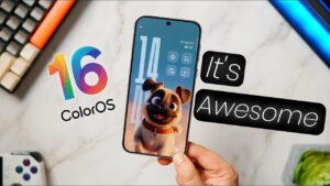 Color OS 16 lock screen with dynamic wallpapers and frosted glass effect