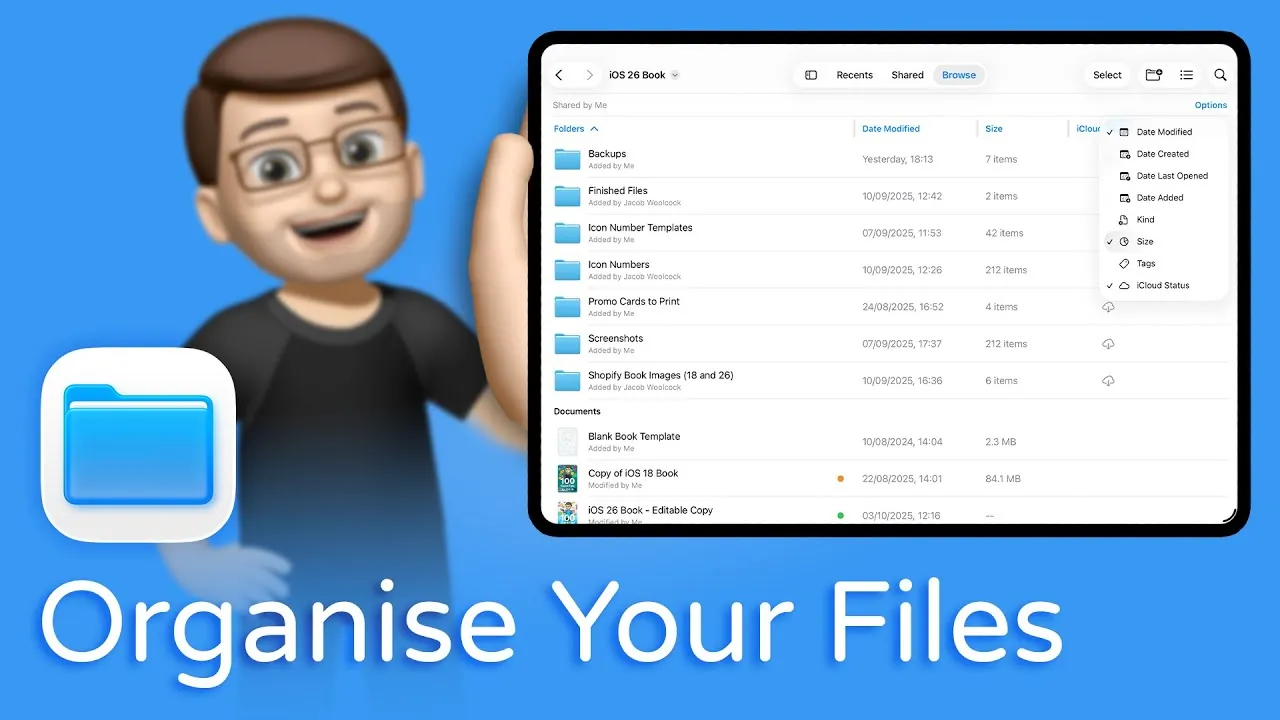 Customizable folder colors in iPadOS 26 for better file organization